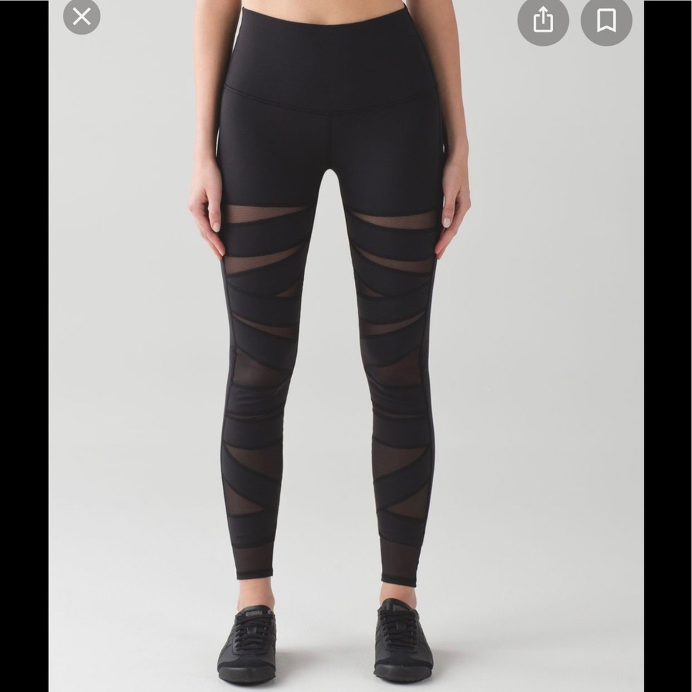Lululemon Wunder Under Pant (Hi-Rise) *Tech Mesh 28" size 8